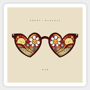 Happy Glasses Sticker